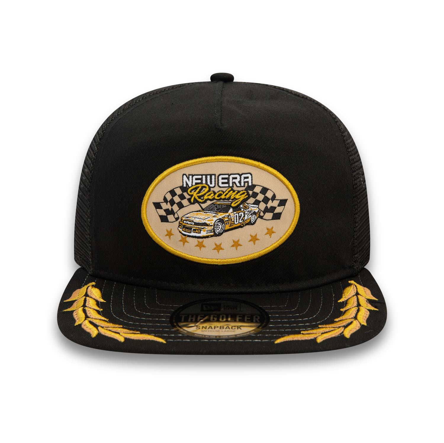 New Era Motorsports Racing Black Golfer Cap