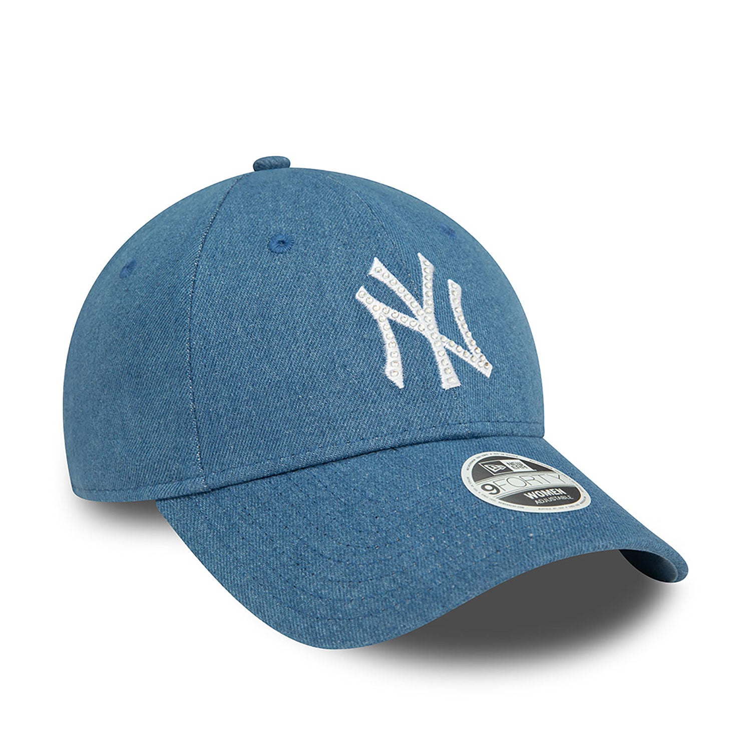 New York Yankees 9FORTY Womens Diamante Denim Blue Cap NewEra