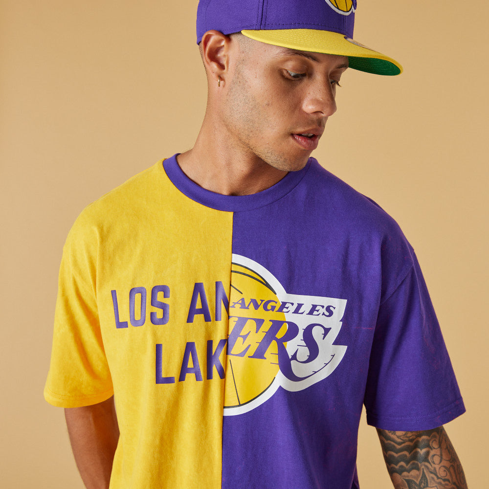 Purple New Era NBA Los Angeles Lakers Back Graphic T-Shirt