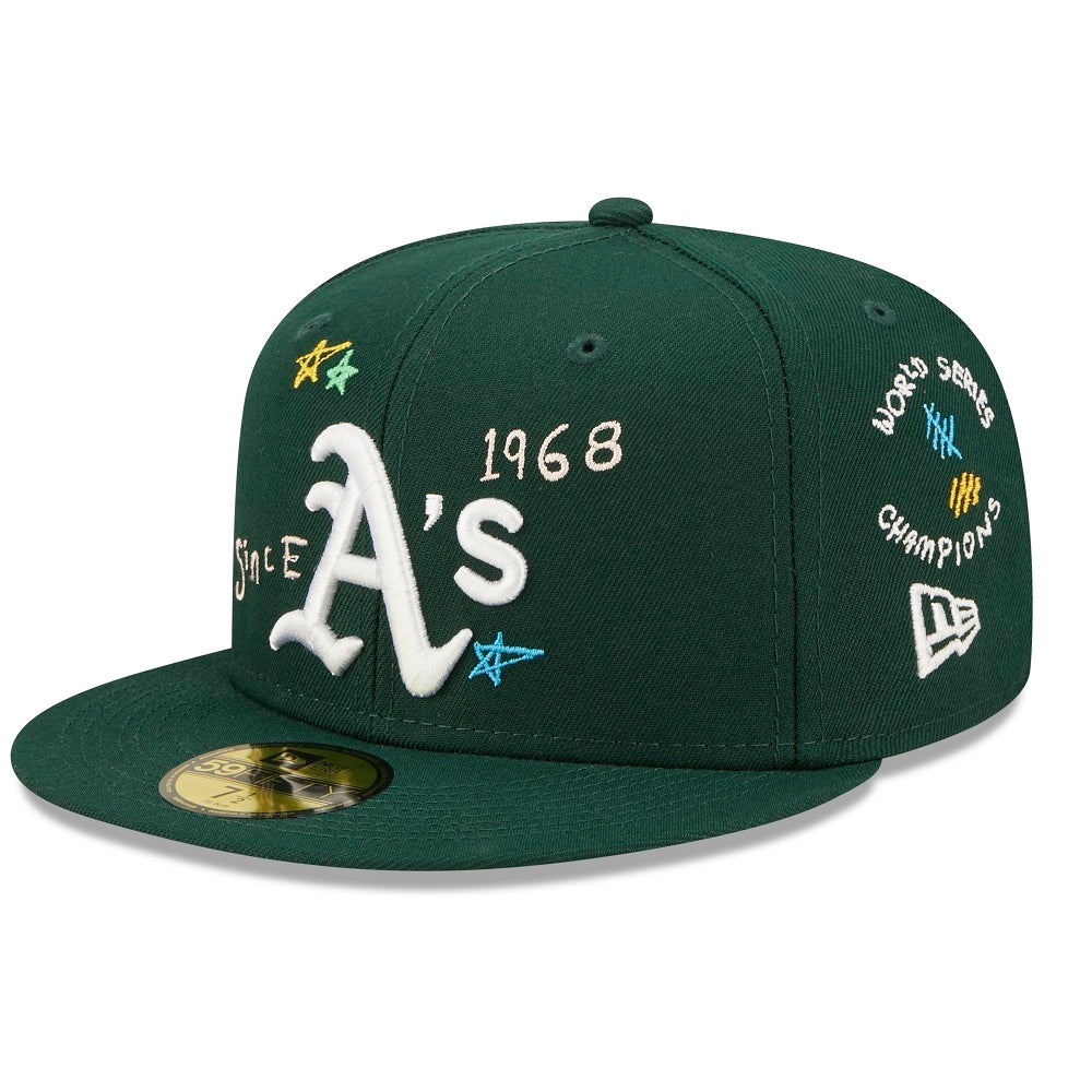 New Era 59FIFTY Oakland Athletics 1968 Hat - Green, White Green/White / 7 3/4