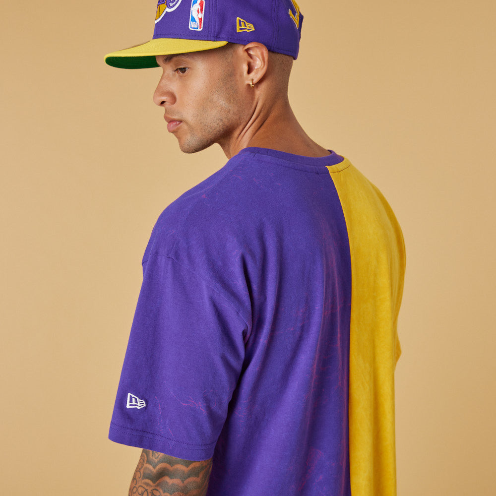 LA Lakers Washed Team Logo Purple T-Shirt