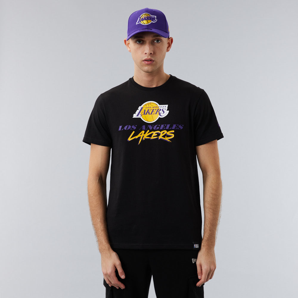 T-shirts New Era NBA Script Tee Los Angeles Lakers Black/ TRP