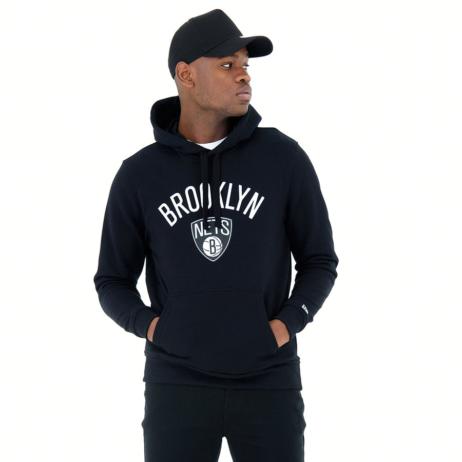 Brooklyn Nets Team Logo Pull Over Black Hoody