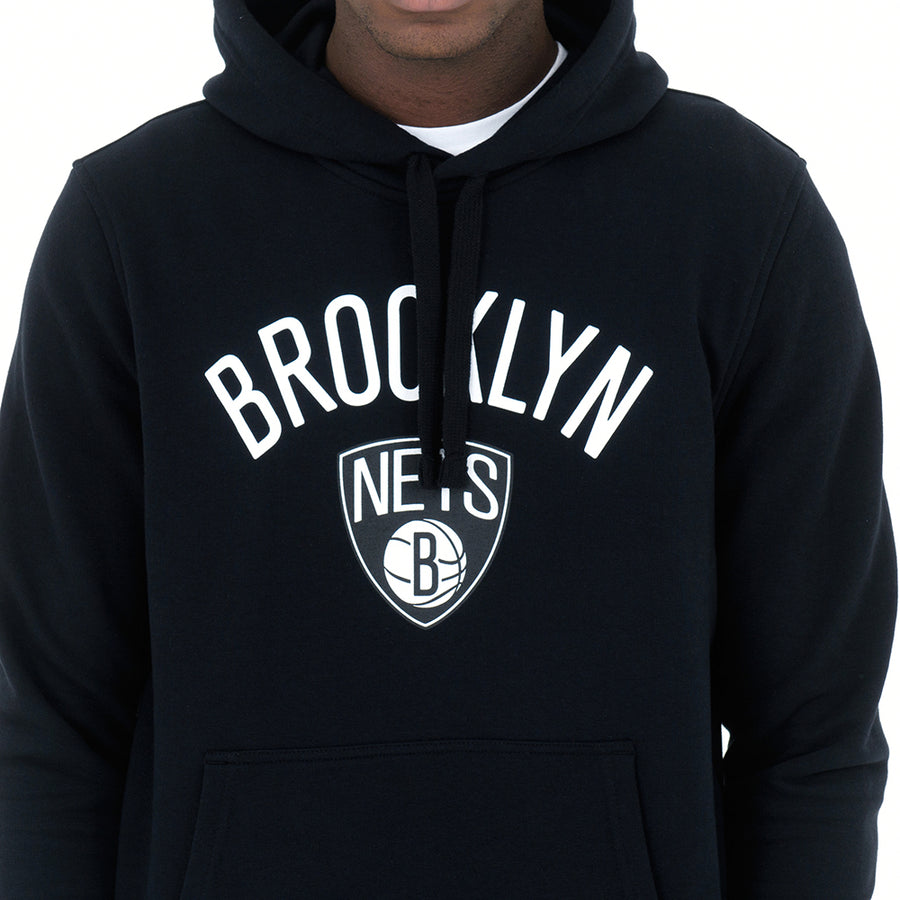 Brooklyn Nets Team Logo Pull Over Black Hoody