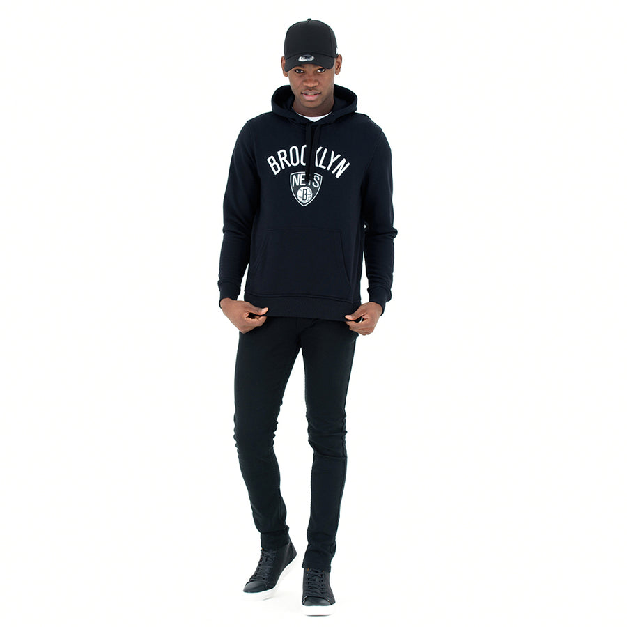 Brooklyn Nets Team Logo Pull Over Black Hoody