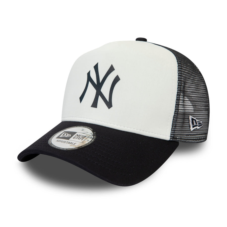 New York Yankees Team Colour A-Frame White Trucker Cap