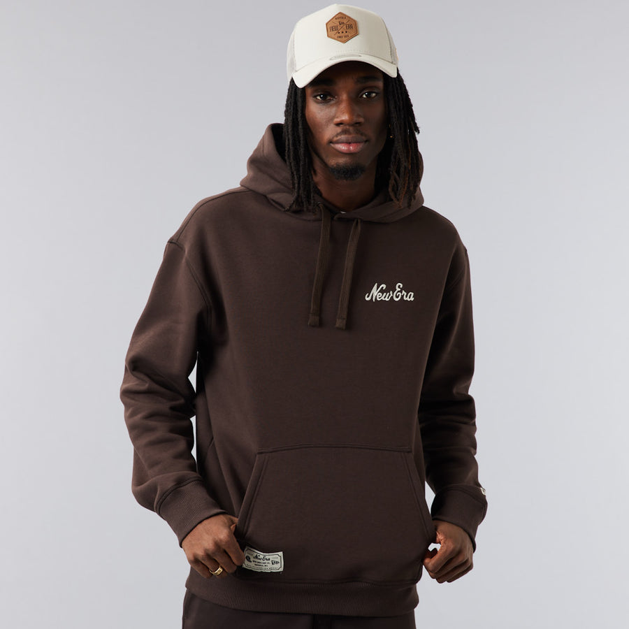 New Era Heritage Oversized Brown Hoodie