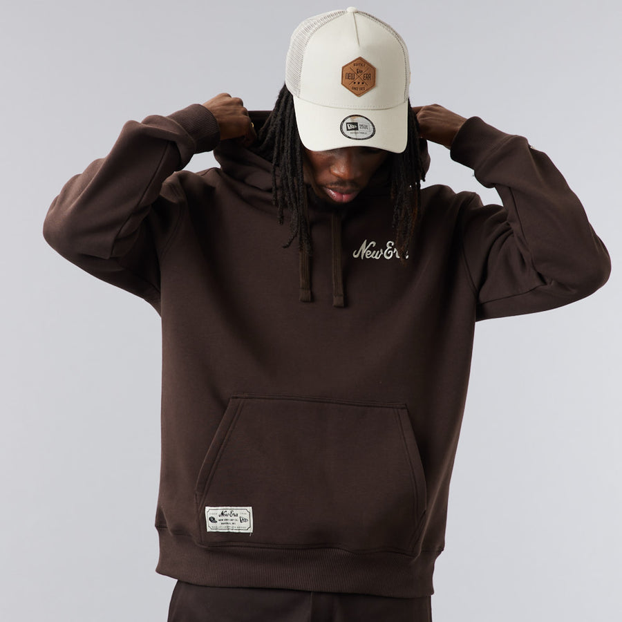 New Era Heritage Oversized Brown Hoodie