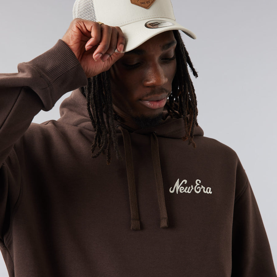 New Era Heritage Oversized Brown Hoodie