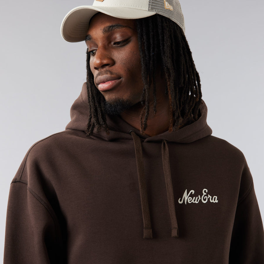 New Era Heritage Oversized Brown Hoodie