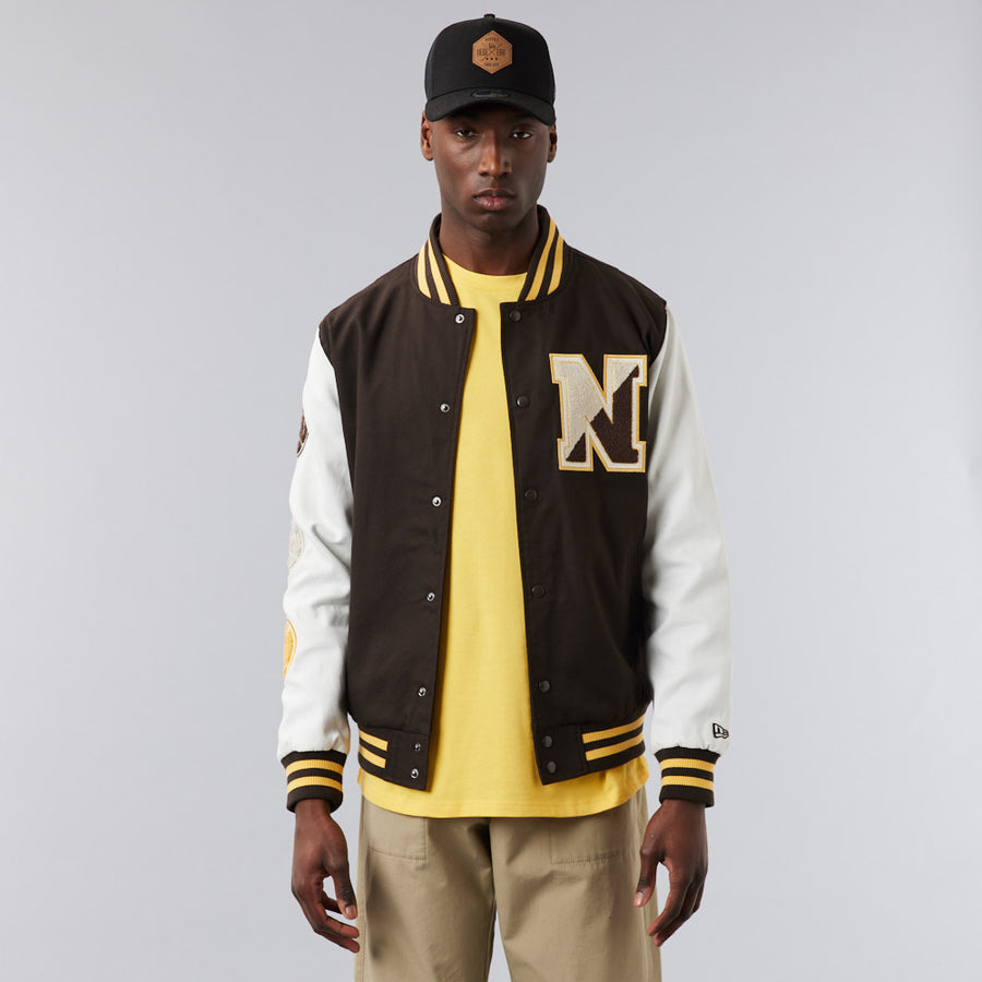 New Era Heritage Varsity Brown Jacket