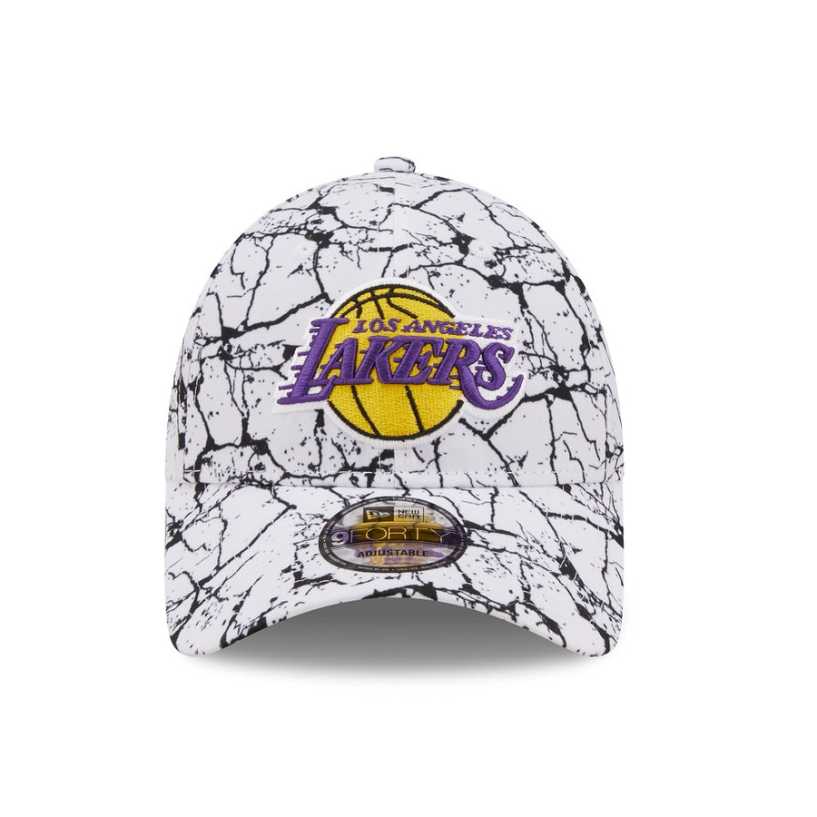 Los Angeles Lakers 9FORTY Marble White Cap