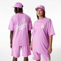 LA Dodgers MLB Oversized T-Shirt Pastel Pink - Burned Sports