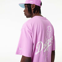 LA Dodgers MLB Oversized T-Shirt Pastel Pink