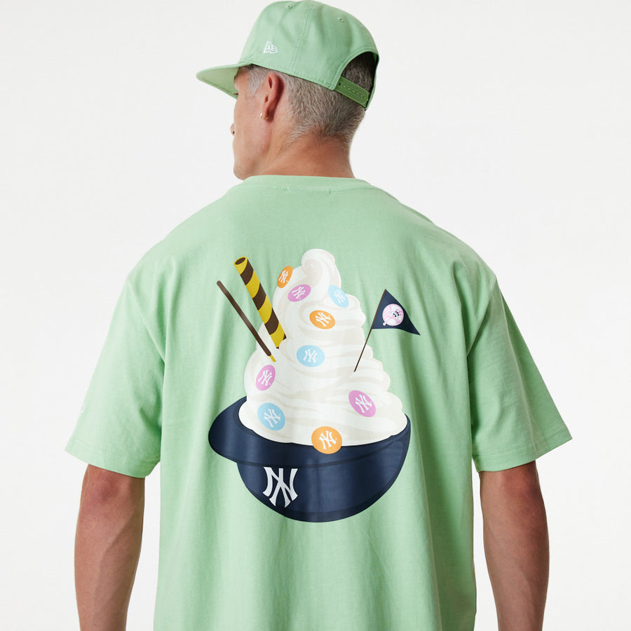 New York Yankees MLB Ice Cream Over Sized Green Tee