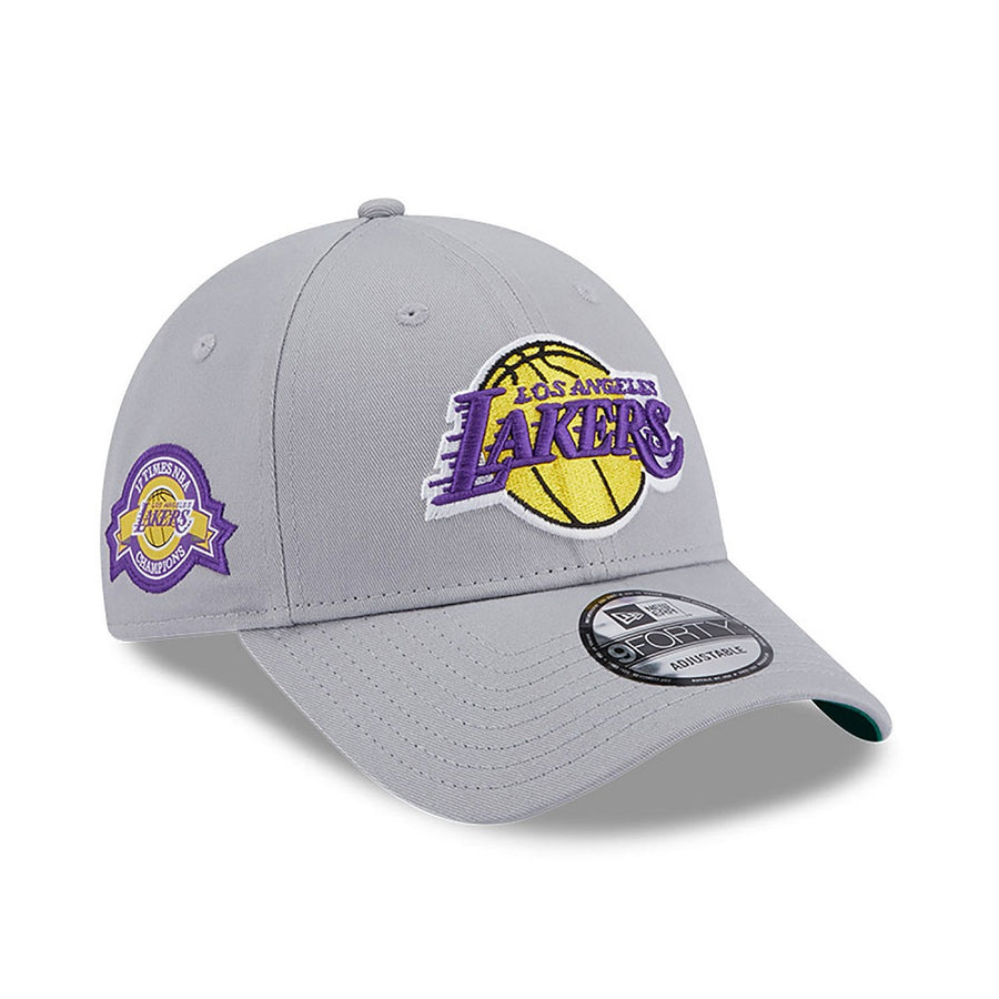 Los Angeles Lakers 9FORTY Team Side Patch Grey Cap