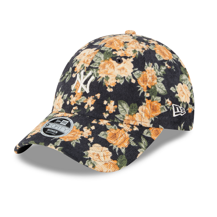 New York Yankees 9FORTY Womens Floral Cord Navy Cap