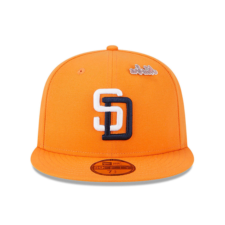 San Diego Padres 59FIFTY MLB Cooperstown Pin Pack Orange Cap