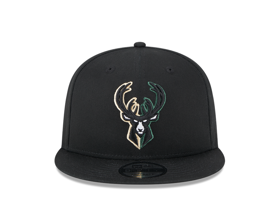 Milwaukee Bucks 9FIFTY Split Logo Black Cap