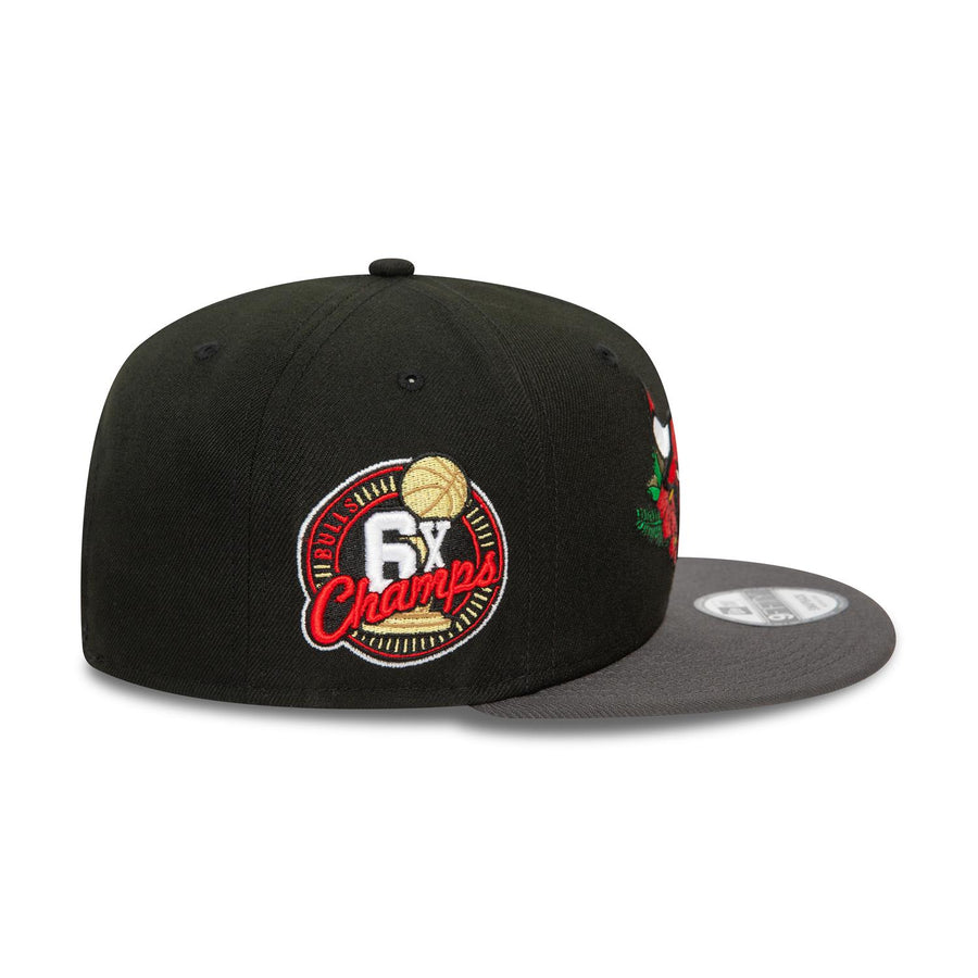 Chicago Bulls 9FIFTY NBA Floral Black Cap