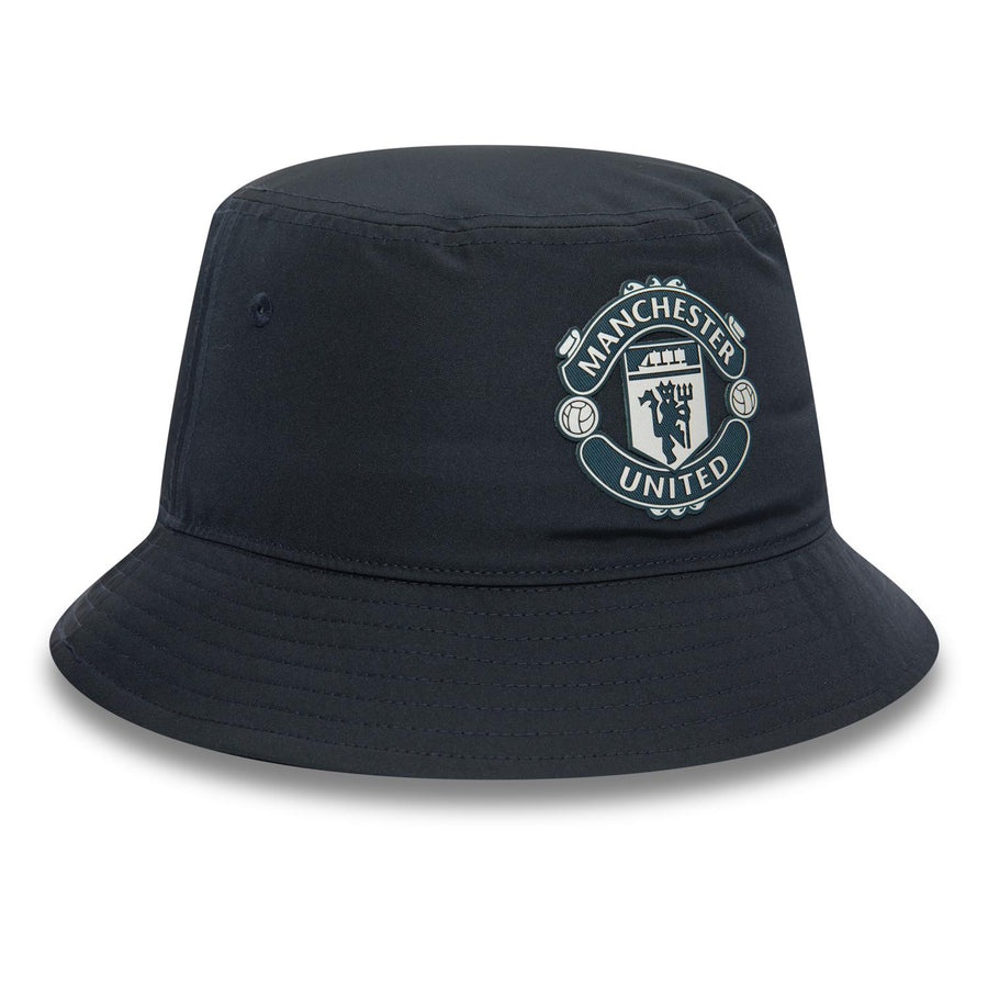 Manchester United FC Rubber Woven Navy Bucket Hat