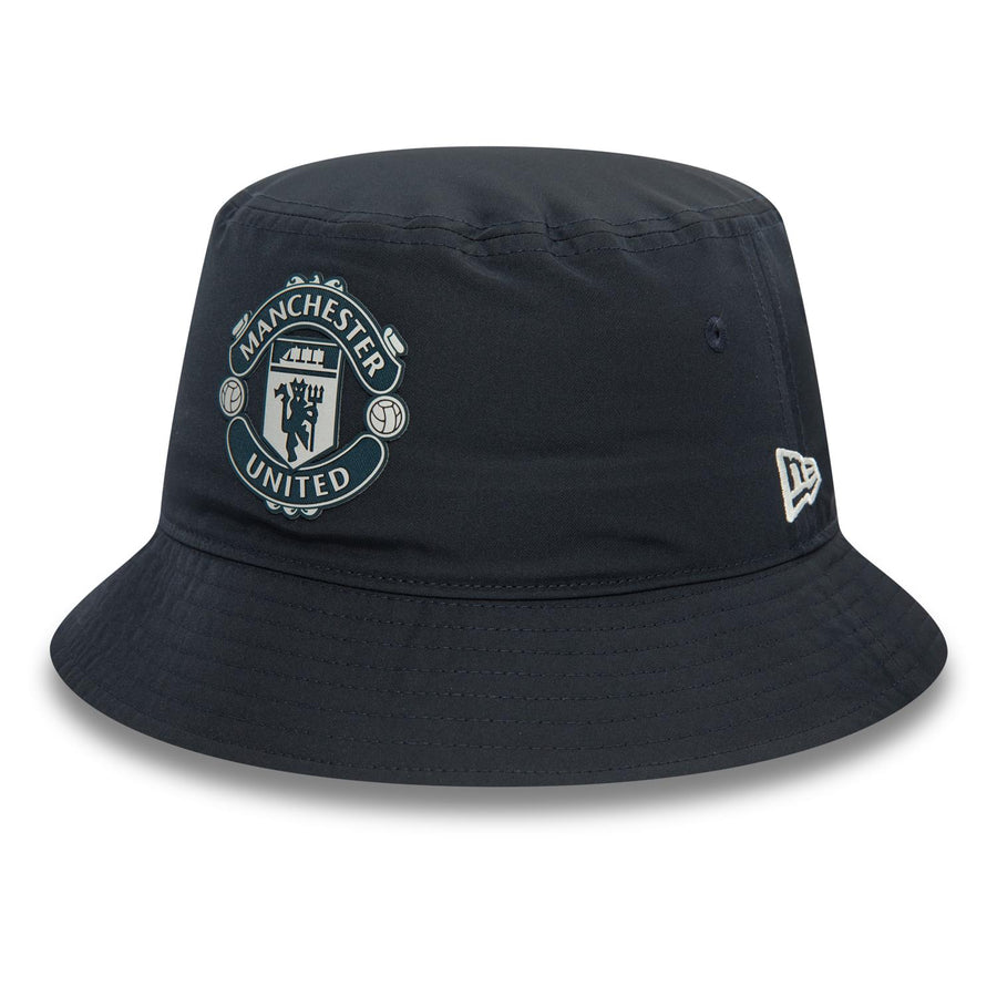 Manchester United FC Rubber Woven Navy Bucket Hat