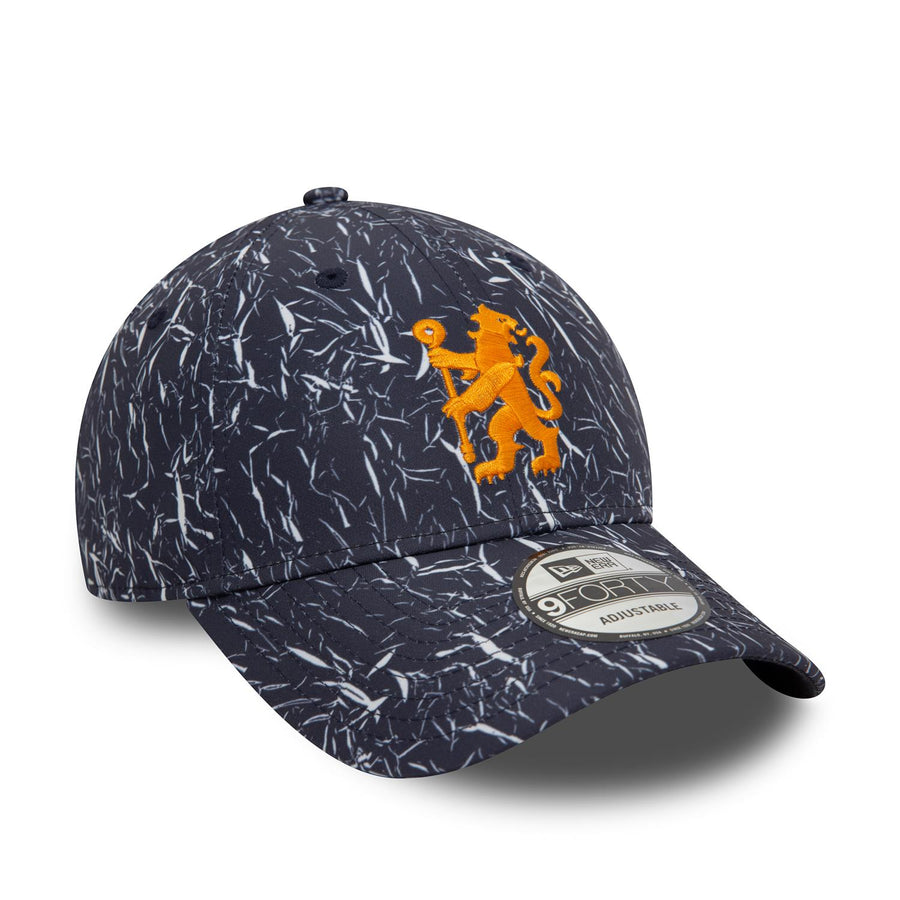 Chelsea FC 9FORTY Crinkle All Over Print Navy Cap