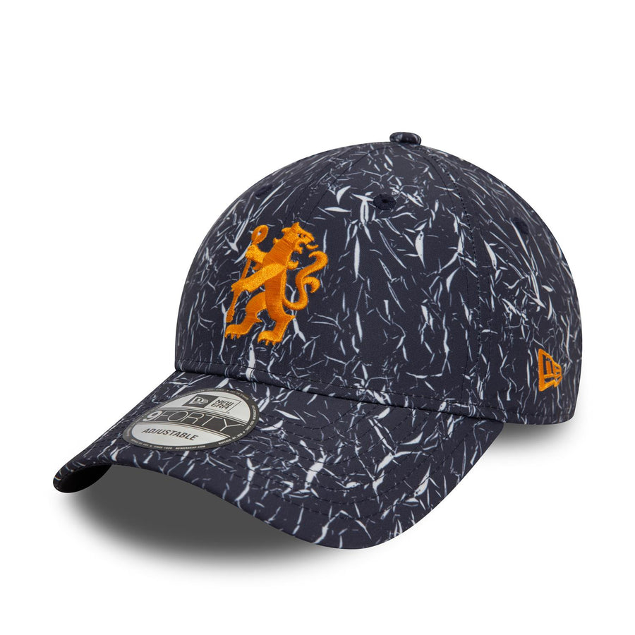 Chelsea FC 9FORTY Crinkle All Over Print Navy Cap