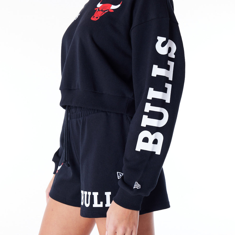 Chicago Bulls Womens NBA Wordmark Black Sweatshirt