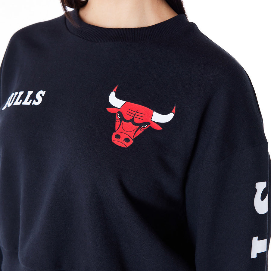 Chicago Bulls Womens NBA Wordmark Black Sweatshirt