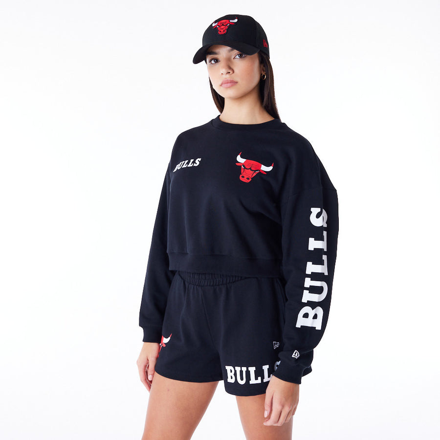 Chicago Bulls Womens NBA Wordmark Black Sweatshirt