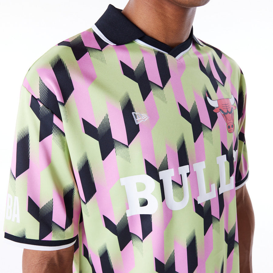 Chicago Bulls NBA Soccer Pink/Green Tee