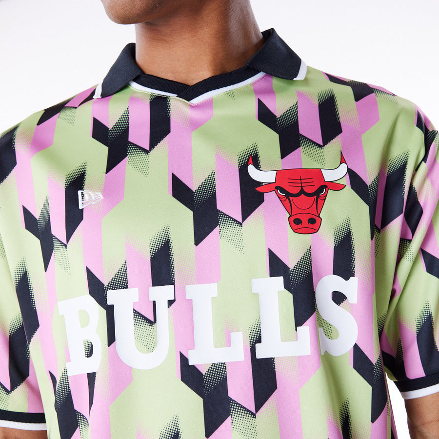 Chicago Bulls NBA Soccer Pink/Green Tee