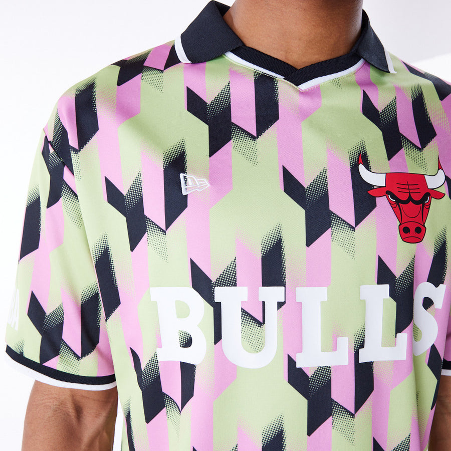 Chicago Bulls NBA Soccer Pink/Green Tee