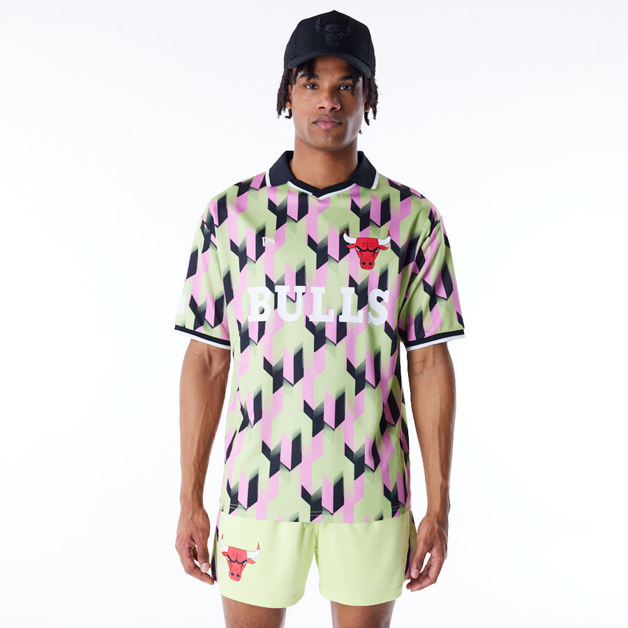 Chicago Bulls NBA Soccer Pink/Green Tee