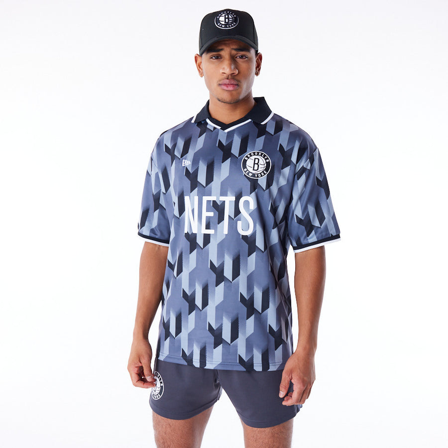 Brooklyn Nets NBA Soccer Grpahite Tee