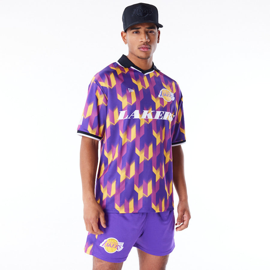 Los Angeles Lakers NBA Soccer Purple Tee