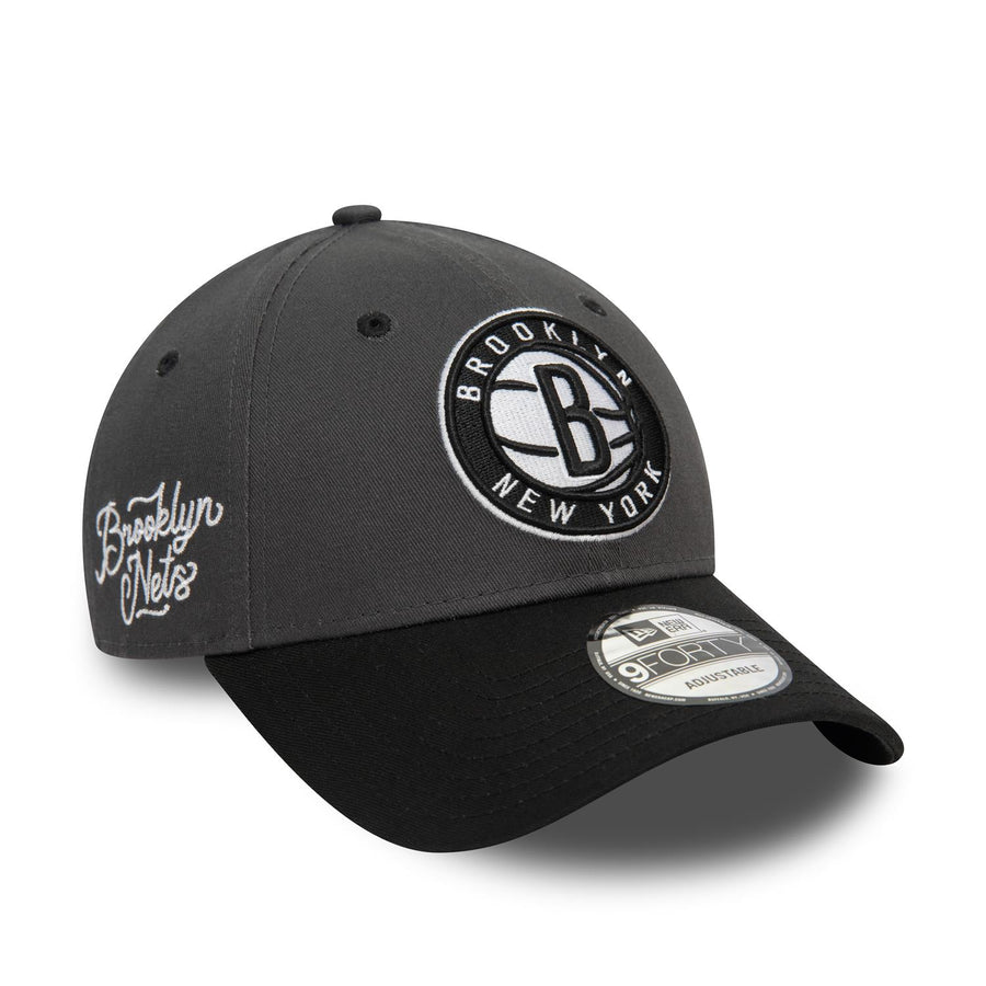 Brooklyn Nets 9FORTY NBA Side Patch Graphite Cap