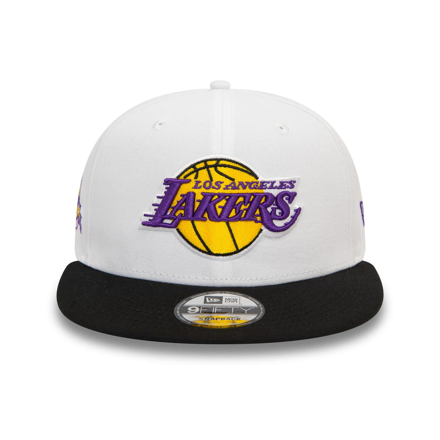 Los Angeles Lakers 9FIFTY White Crown Patch White/Black Cap