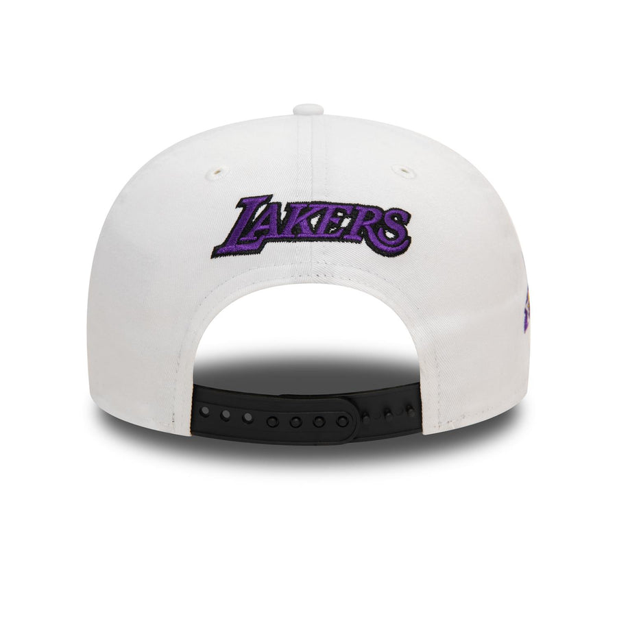 Los Angeles Lakers 9FIFTY White Crown Patch White/Black Cap