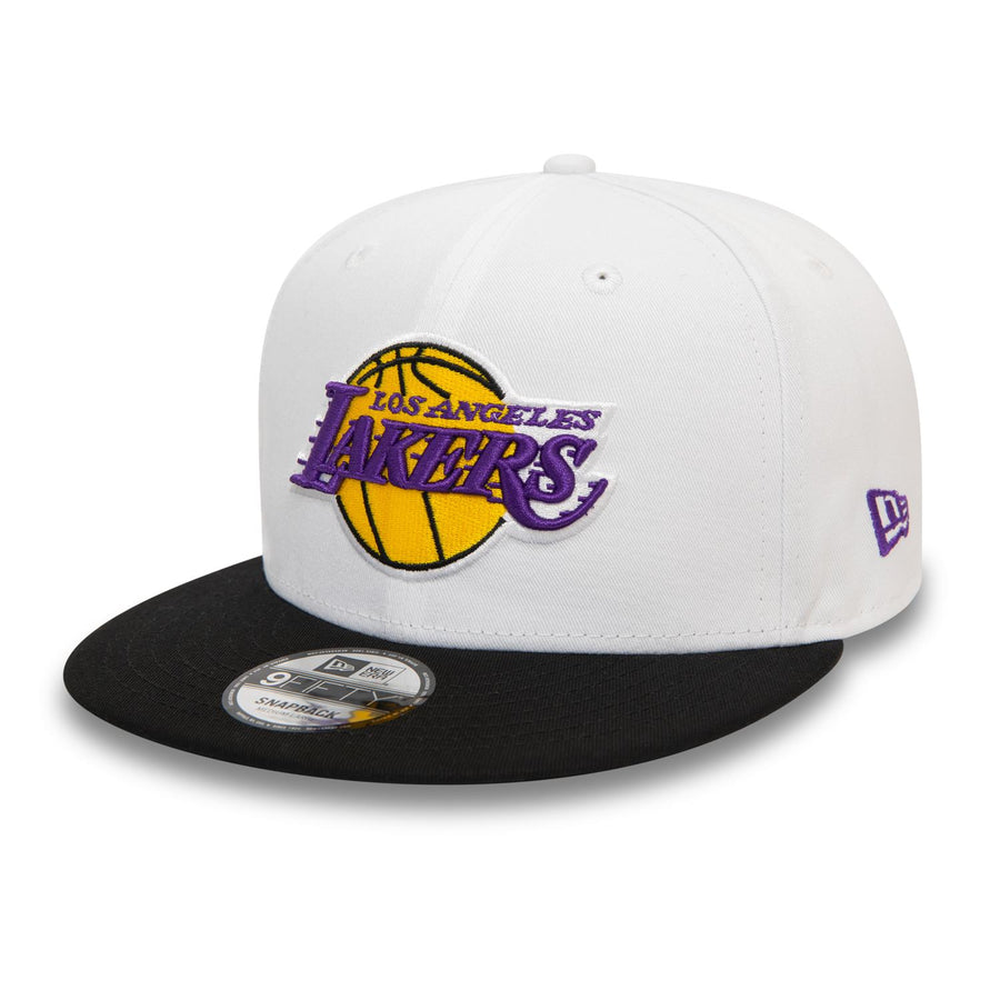 Los Angeles Lakers 9FIFTY White Crown Patch White/Black Cap