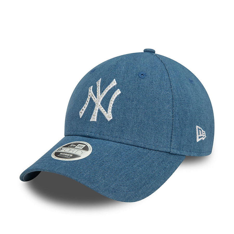 New York Yankees 9FORTY Womens Diamante Denim Blue Cap