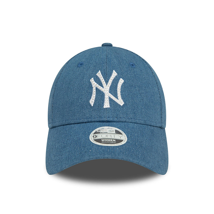 New York Yankees 9FORTY Womens Diamante Denim Blue Cap