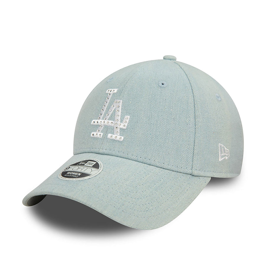 Los Angeles Dodgers 9FORTY Womens Diamante Denim Sky Cap