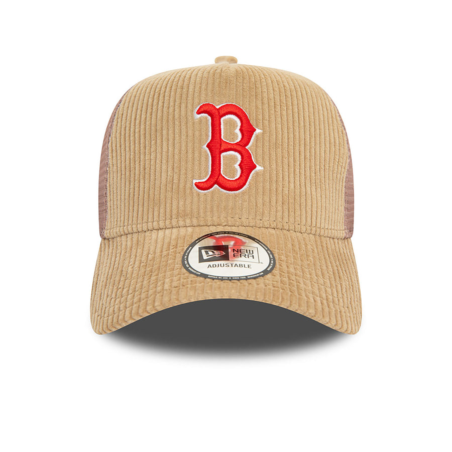 Boston Red Sox E-Frame MLB Cord Taupe Trucker Cap