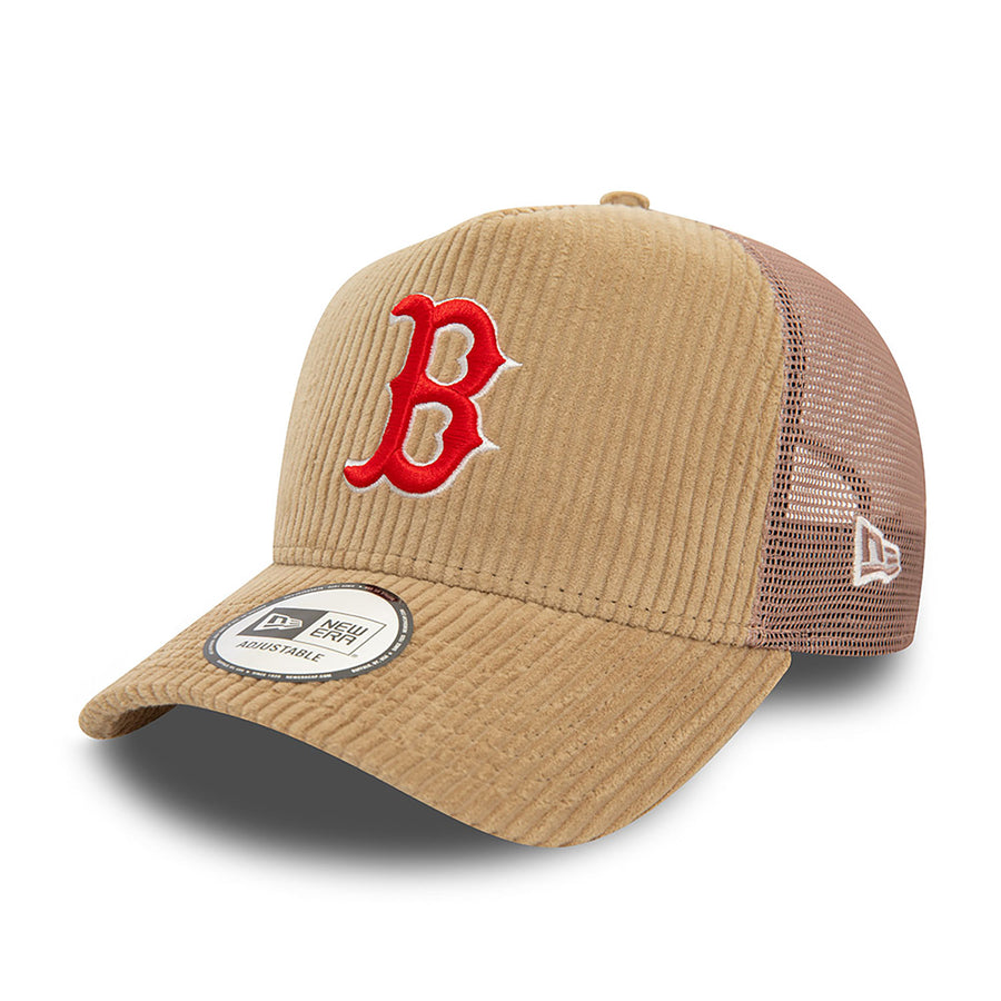 Boston Red Sox E-Frame MLB Cord Taupe Trucker Cap