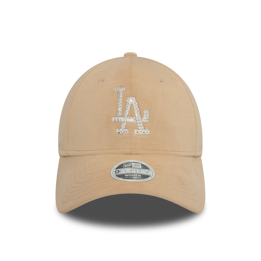 Los Angeles Dodgers 9FORTY Womens Velour Diamante Stone Cap