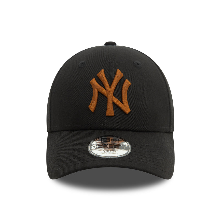 New York Yankees 9FORTY Kids League Essential Black Cap