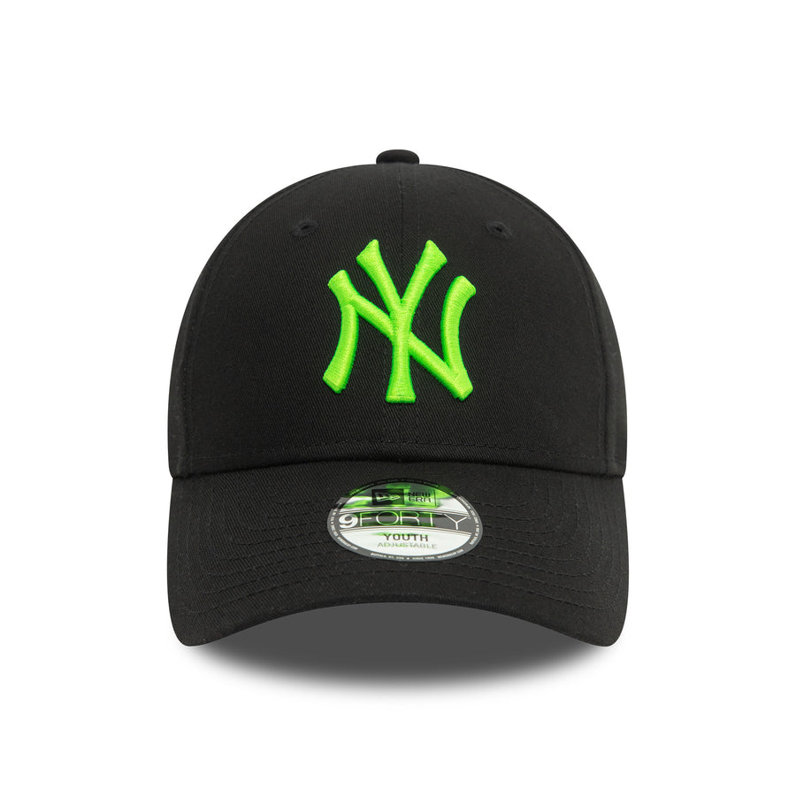 New York Yankees 9FORTY Kids Neon Black/Green Cap