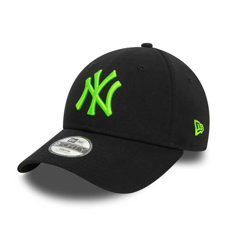 New York Yankees 9FORTY Kids Neon Black/Green Cap